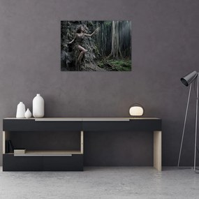 Tablou pe sticlă - Zâna pădurii (70x50 cm)