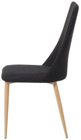 Set 2 buc. scaune pentru sufragerie Clenot (negru). 1009887