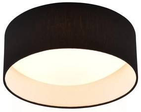 Plafonieră neagră LED ø 30 cm Locarno – Trio