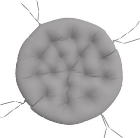 vidaXL Pernă rotundă gri, Ø 100 x11 cm, țesătură Oxford