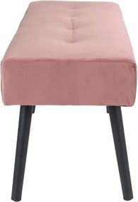 Bancă tapițată House Nordic Skiby, 100 x 35 cm, roz