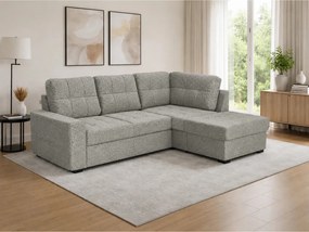 Coltar extensibil pentru living HERA, sezlong dreapta, stofa gri - Orl