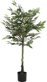 vidaXL Ficus artificial 480 de frunze 130 cm verde