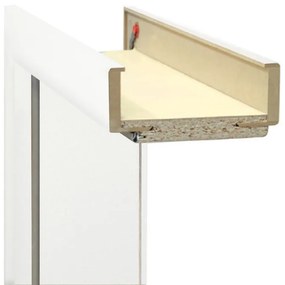 Balama decorativă CPL albă 100/210 12-14 cromată stângă