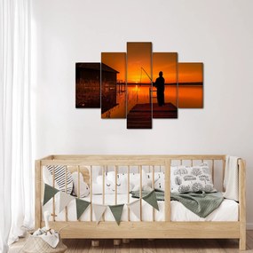 Tablou cu pescar (150x105 cm)