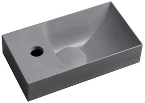 Chiuvetă mică pentru WC gri din beton 31x17 cm Piccolino – Sapho
