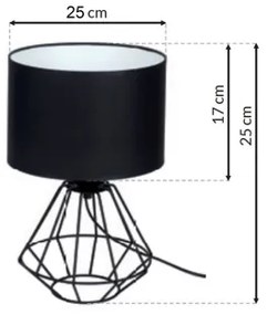 Lampă de masă COLIN 1xE27/60W/230V