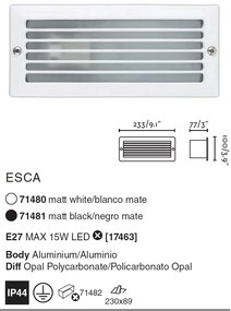 Spot / Corp iluminat de exterior incastrabil IP44 ESCA alb