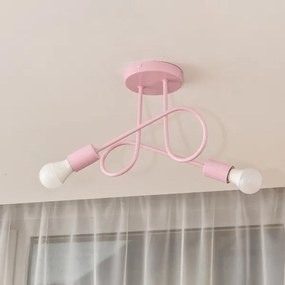 Lustră aplicată OXFORD 2xE27/15W/230V roz