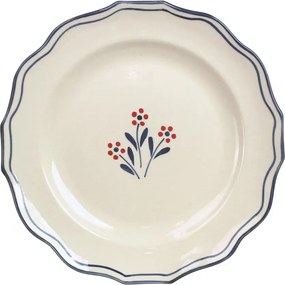 Farfurie din ceramică pictată manual, Ø 28,5 cm, albastru, „Esther Wildflower"