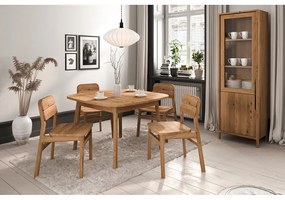 Masă de dining în culoare naturală din lemn de stejar 90x200 cm Twig – The Beds