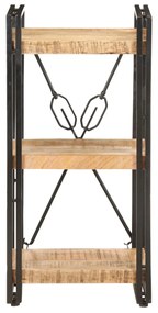 320617 vidaXL Bibliotecă cu 3 niveluri, 40x30x80 cm, lemn masiv de mango