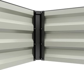 Outsunny Jardinieră dreptunghiulară bac de flori în oțel cu margine de siguranță și fund deschis negru | Aosom Romania