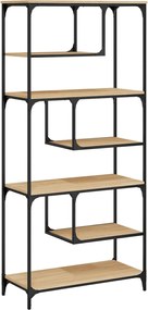 vidaXL Bibliotecă, stejar sonoma, 81x36x176 cm, lemn compozit