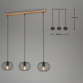 Brilo 4037-035 - Lustră suspendată pe cablu 3xE27/40W/230V