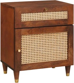 vidaXL Mese de noptieră cu sertar 50 x 33 x 60 cm Lemn de mango solid