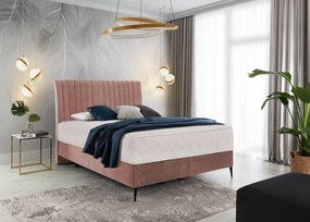 Pat tapitat, boxspring, 140x200 cm, Blanca 2, Eltap (Culoare: Cafeniu pepit)