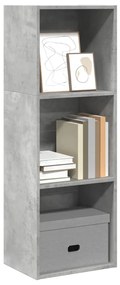 857870 vidaXL Bibliotecă, gri beton, 40x30x114 cm, lemn prelucrat