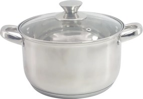 Oala cu capac Rosberg R51210L28, 28 cm, 10 l, Toate plietele inclusiv inductie, Otel inoxidabil