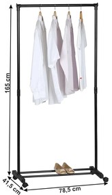 Cuier mobil, negru, VANDER