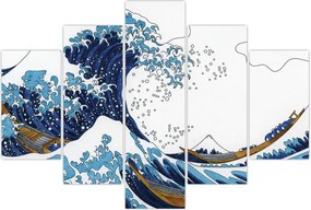 Tablou - Desen japonez, valuri (150x105 cm)