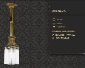 Lustra design clasic realizata manual CARINO