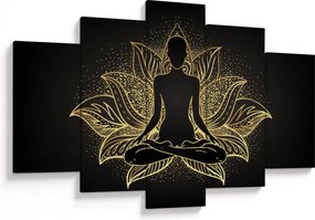 Tablou - Silueta într-o floare de lotus (150x105 cm)