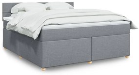 vidaXL Pat continental, gri deschis, 180x200 cm, material textil
