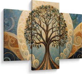 Tablou – Arborele vieții și spirale (90x60 cm)