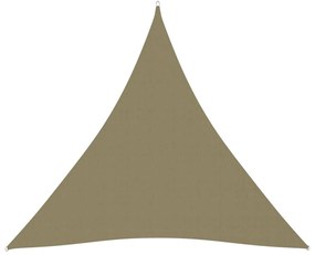 Parasolar, bej, 4x4x4 m, tesatura oxford, triunghiular