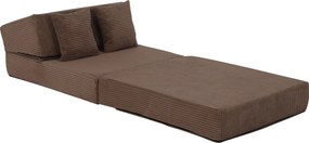 Saltea pliabilă/fotoliu extensibil, 2 in 1, maro deschis, PELOS