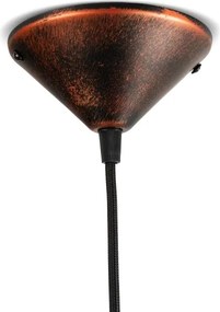 Brilagi - Lampă suspendată pe cablu FORGE 1xE27/60W/230V, ø 36 cm, cupru/patină