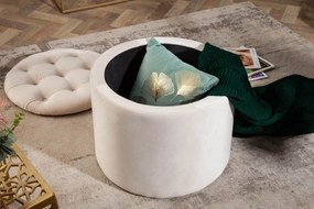 Taburete cu spatiu de depozitare Modern Barock 50cm, bej