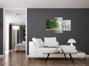 Tablou - Iarna versus vara (90x60 cm)