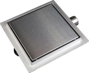 Set rigola pentru dus plus capac 15 cm Balneo SQ-Drain inox periat