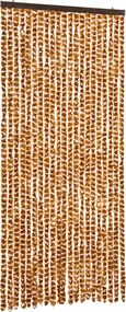 vidaXL Perdea pentru insecte, ocru și alb, 90 x 220 cm, chenille