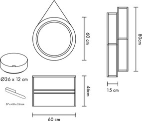 Set lemn masiv Mobilier Baie Suspendat Noce Model N1