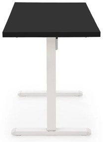 Masa de birou cu functie de reglare a inaltimii B54 negru/alb L120 cm
