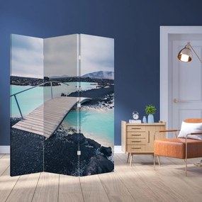 Paravan - Pod din lemn (126x170 cm)