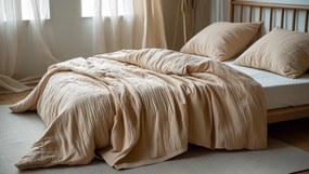 Lenjerie de pat din muselin MOELLIN cappuccino Dimensiune lenjerie de pat: 70 x 90 cm | 140 x 200 cm