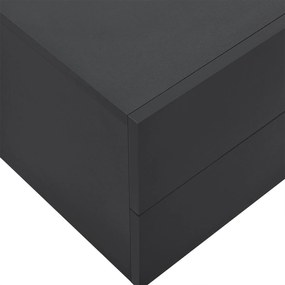 Noptiera 40x29x30 cm cu 2 sertare, neagra