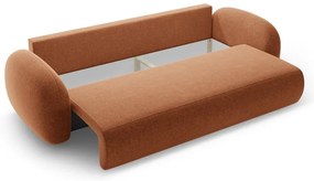 Canapea cărămizie extensibilă/cu spațiu de depozitare cu tapițerie din chenille 262 cm Tonale – Cosmopolitan Design