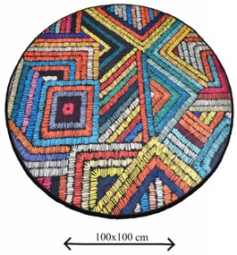 Covoraș de Baie Maglie DJT, Ø 100 cm, Multicolor