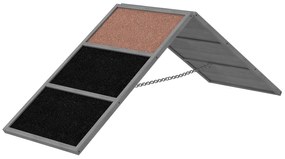 PawHut Rampă de agilitate pentru câini echipament de agilitate cadru în A suprafață antiderapantă 173 x 59 x 66 cm gri | Aosom Romania