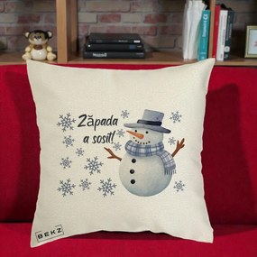 Perna Decorativa Zapada a Sosit Om de Zapada, 40x40 cm, Ecru, Husa Detasabila, Perna Inclusa, BEKZ®
