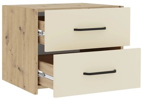 Set dormitor Malmo V9, Pat 200 x 140 cm, Stejar Artisan/Argila