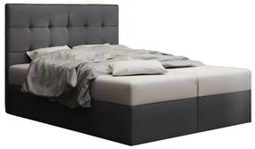 Pat matrimonial Boxspring 180 cm Duel 2 (gri deschis) ( cu saltea și sp. depozitare). 1046464