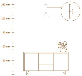 Lustră pe cablu Ledvance DECOR ipsos 1xE27/25W/230V d. 22 cm ipsos alb
