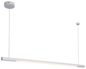 Lustra LED dimabila liniara, suspendata Organic 100cm, alb