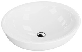 Lavoar pe blat Rune Algiz oval 61 cm alb lucios